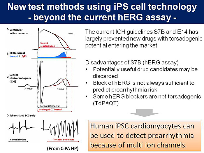 図1：New test methods using iPS cell technology - beyond the current hERG assay -